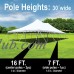 Party Tents Direct White Sectional Outdoor Wedding Canopy Pole Tent (30x100)   